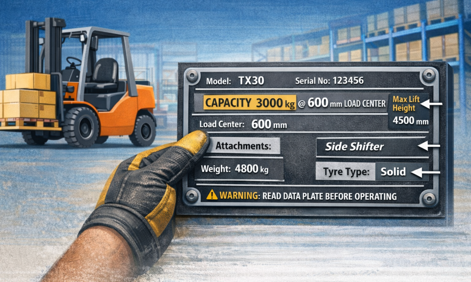 Forklift Data Plate